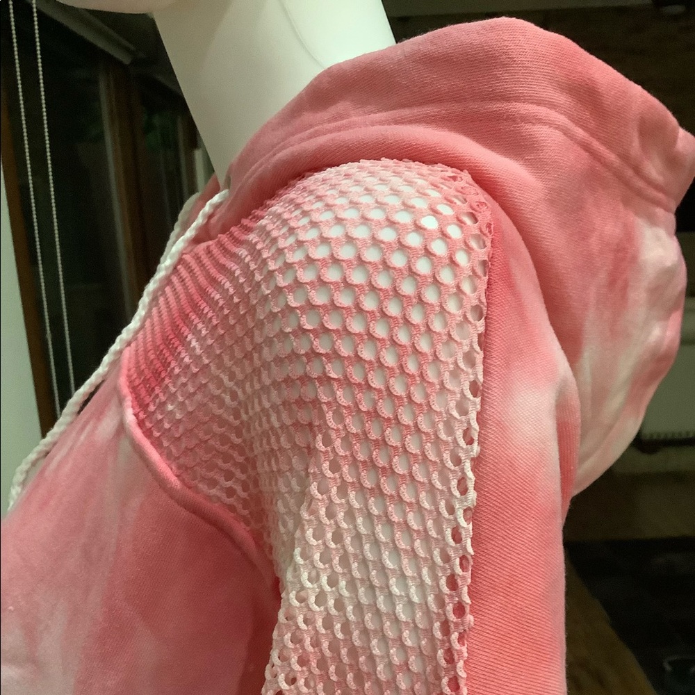 Pink Tie-Dye Hoodie Sweatshirt